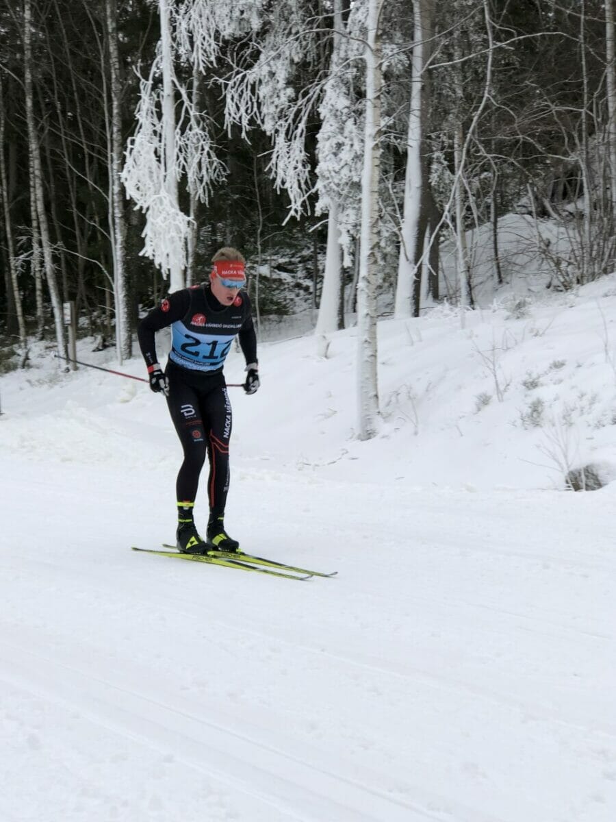 Johan Ekberg, Nacka Värmdö Skidklubb, Stockholms bäste skidåkare idag vid individuellt DM vid Ågesta Konstsnöspår